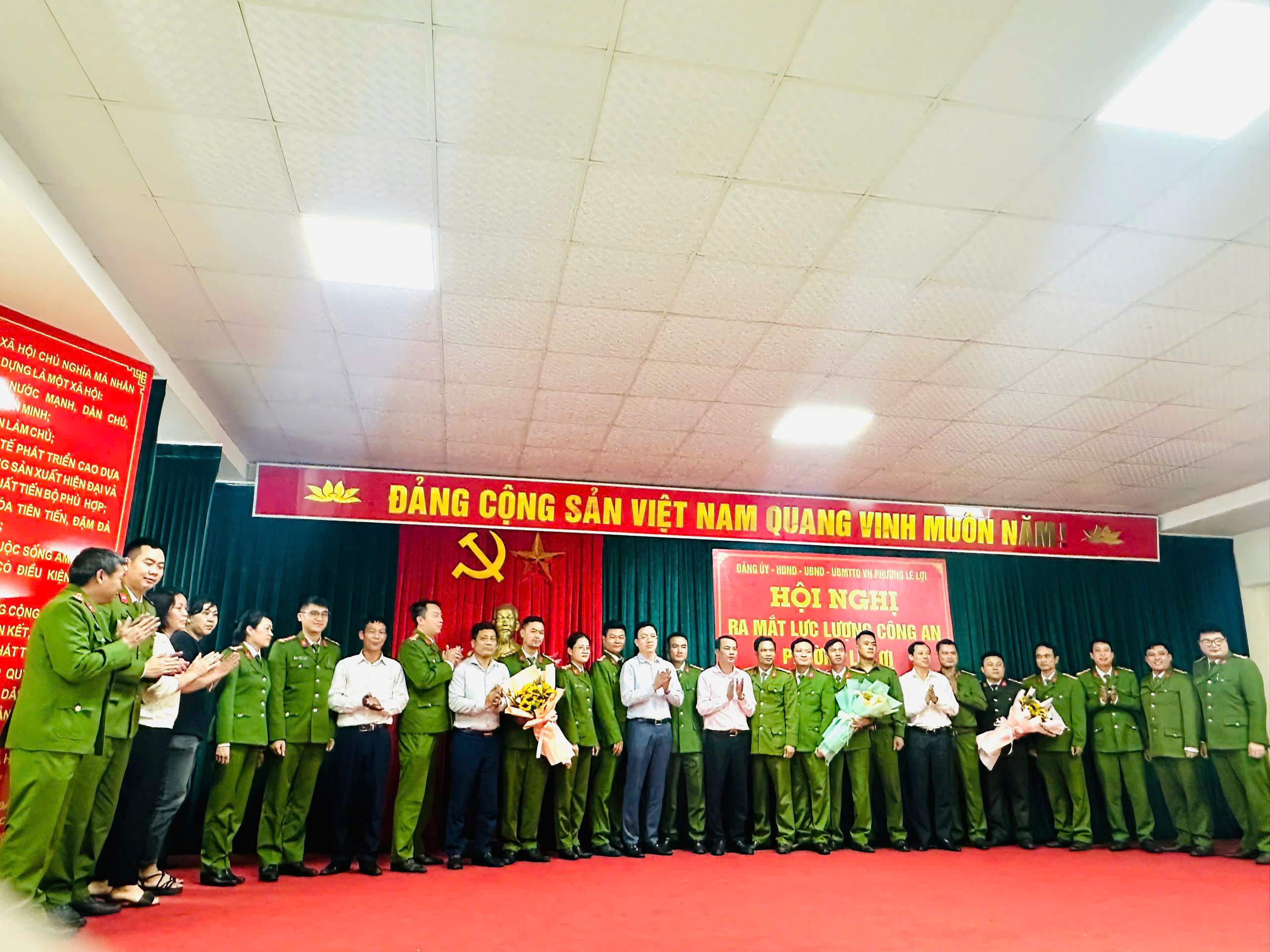 Phường Lê Lợi (quận An Dương): Tổ chức ra mắt lực lượng Công an tăng cường tại địa bàn phường